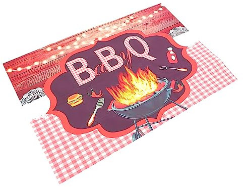 Parliky Decoración De Fiesta De Barbacoa De Vinilo para Fotografía y Decoración De Pared para y Reuniones