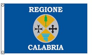 Stormflag Bandiera calabria 3x5ft/90x150cm granducale 90g di poliestere 2 occhielli,Occhiello in Angolo, in metallo e Doppio ago