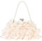 Pandalein Damen Blumen Clutch Seide Abendtasche Brauttasche Kleidertasche Handtasche mit Perlen Henkel Kette für Hochzeit Wedding Prom Party