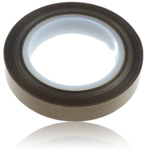 Xuigort Klebeband für Vakuumierer Teflonband, PTFE Beschichtet Gewebeband Braun Hitzebeständiges, für Fast Alle Vakuumierer Modelle und für Industriellere Zwecke (10 mm x 10 m)
