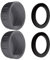 Lyeteung 2 Pezzi G1-1/2 Tappi Tubi in PVC Rotondi Filettatura Femmina, Tappo Filettato in PVC, Tappo di Chiusura Lavatrice, con Rondella in Gomma, per Sigillare Giunti Estremità dei Tubi, Grigio