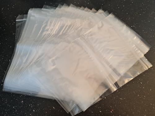 100 Pcs 6 x 9 Strong Grip Seal Zip Lock Bags Made In UK Resealable Storage Food Freezer Bag 152mm x 228mm 45 micron