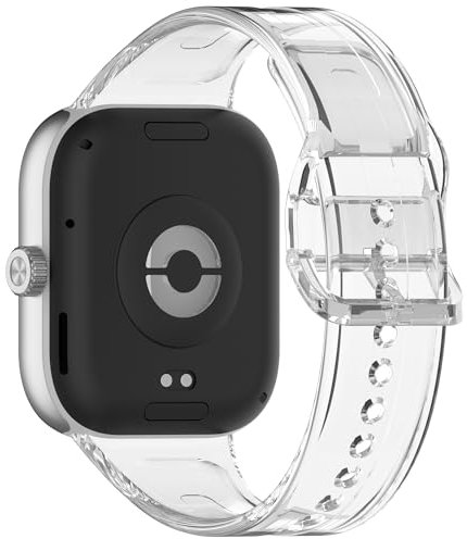 Bdsidy Correa para Redmi Watch 5/Redmi Watch4, Clear Correa de Repuesto de Silicona Suave Watchband para Xiaomi Band 8 Pro/Xiaomi Band 9 Pro Smartwatches Accesorios (Transparente)