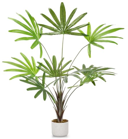 GarveeLife Artificial Areca Palm Tree Artificial Plant 100 cm Artificial Palm Tree Large Artificial Plant Like Real for Living Room and Office
