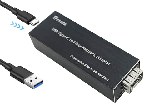 Mini USB 3.0 to SFP Gigabit Ethernet Adapter Fiber Optic Network Adapter Network Interface Card Compatible with Windows/macOS/Linux,High Performance Transfer Rate,Full/Half Duplex