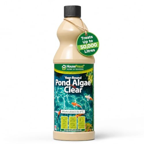 Pond Water Treatment - Naturally Clears Green Water, Algae & Blanket Weed | Treats up to 50,000 litres – active down to 4°C for year-round use, safe for koi, goldfish, plants & visiting wildlife & pets