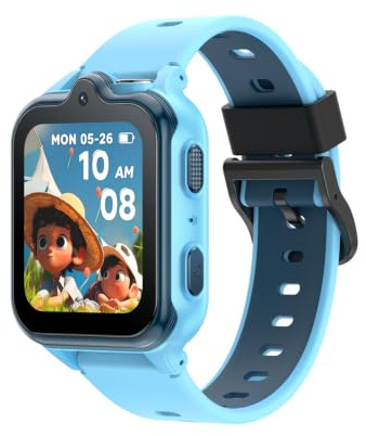 DOOGEEEco Anyscene S3 Reloj Inteligente Niño GPS, Pantalla HD de 1.72, Videollamada 4G LTE, Resistente al Agua IP68, 16 GB de Memoria, Batería de 900mAh, 2MP + 5MP Idéale Pour Garçons et Filles, Azul