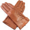 Damen Premium Qualität Original Superweich Leder Handschuhe Kunstpelz Futter Winter Alltag Warm - Hellbraun, L