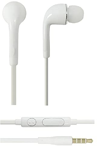 K-S-Trade Qualitativ & Innovativ Kopfhörer Headset Für LG Electronics G7 ThinQ Mit Mikrofon U Lautstärkeregler Weiß 3,5mm Klinke Kabel