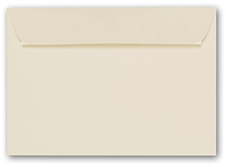 ARTOZ 75x Briefumschläge DIN C6 Chamois (Creme) - 16,2 x 11,4 cm - haftklebend - gerippte Kuverts ohne Fenster - Serie Artoz 1001