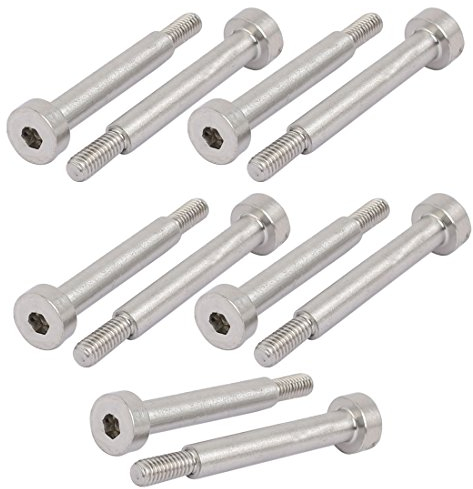 sourcing map 10Stk. 304Edelstahl Innensechskant Schulter Bolzen 5mm Dia 30mm Länge M4 Gewinde de