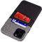 Dockem Wallet Case for iPhone 11 Pro Max: Built-in Metal Plate for Magnetic Mounting & 2 Card Slots (6.5 Luxe M2 Synthetic Leather, Black & Grey)