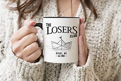 The Losers Club King Stephen It Pennywise Tazza con manico nero Tazza da tè e caffè 330 ml Mug Cup