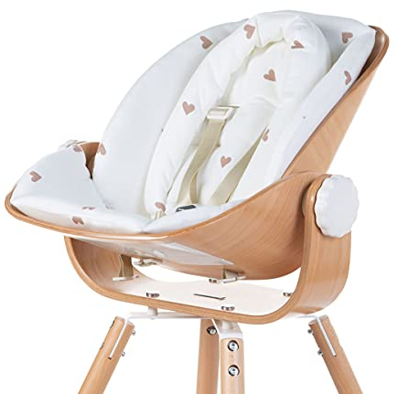 Childhome, Sitzkissen für den Evolu Neugeborenen-Sitz, mit Sitzverkleinerer, 100% Baumwolle, 5-Punkt-Sicherheitsgurt, Bequem, Ergonomisch, Jersey goldene Punkte