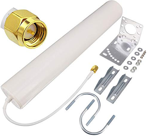 YILIANDUO 18dBi 4G LTE Antenne 698-2700 MHz Barrel Antenne Omnidirektionale SMA Steckerantenne für 4G LTE Router Repeater Wireless Home Hotspot