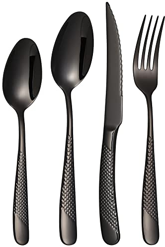 GMAXT Ensemble de couverts,Couverts de table pour 6 personnes, Ménagère 24 pièces, couverts avec couteau, fourchette, cuillère, passe au lave-vaisselle