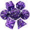 Haxtec Lila Hohl Metall Würfel Set Dungeons and Dragons Difts D&D Octupus Polyeder DND Würfel W/Leder Würfel Tasche für Dungeons und Dragons Pathfinder RPG Spiele