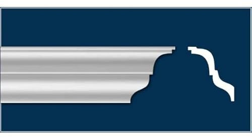 PROVISTON | Deckenleiste41 | 78 x 87 x 2000 mm | Polystyrol | Weiß | Hochwertig | Stuckleiste | Modern | Überstreichbar | Langlebig | 2 Meter