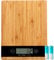 Retoo Balance de cuisine en bambou, écran LCD, balance numérique jusqu'à 5 kg, balance de ménage naturelle de qualité supérieure en bambou véritable, balance de cuisine, cuisine et design en bambou