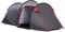 Outsunny Tente de Camping familiale 2-3 Personnes Tente Tunnel étanche légère ventilée Facile à Monter Chambre Salon 3 Portes fenêtres 4,26 x 2,06 x 1,54 m Fibre Verre Polyester PE girs foncé Rose