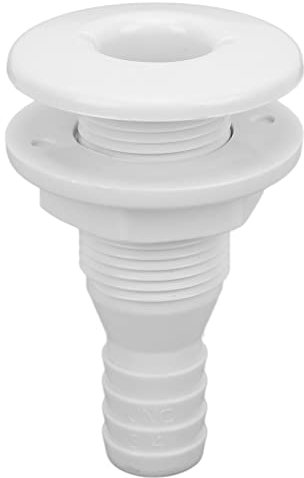 boot ablass Bootsanschluss durch den Rumpfanschluss 0,75 Zoll ABS-Kunststoff-Schlauchkupplung Ablaufauslass Scupper durch den Rumpf (Weiss)