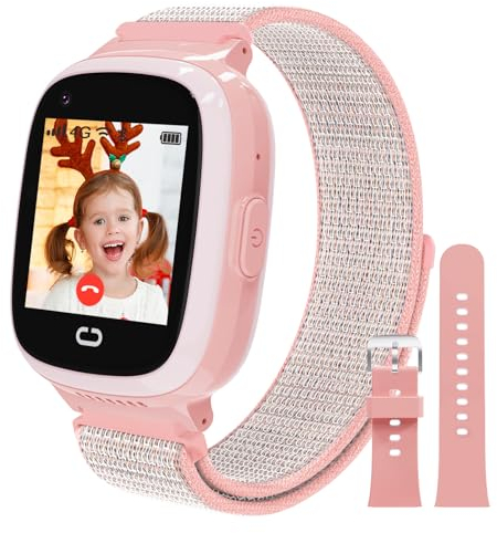 Orologio Smartwatch per Bambini, GPS 4G Telefono Smartwatch Intelligente per Ragazza e Ragazzo con Video Chiamata, Bluetooth, Musica, WIFI, Fotocamera, SOS, Smart Watch Bambini 5-12 Anni Regalo