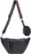 styleBREAKER Damen Halbmond Crossbody Schultertaschen Set 3-Teilig, Schultergurt mit Muster, Schlüsselanhänger, Börse 02012398, Farbe:Schwarz