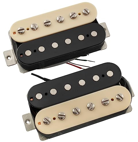 The Revival Pickups RPH1 Moderne Klassiker Alnico 2 Uncovered Humbucker Tonabnehmer Set für E-Gitarre, Zebra