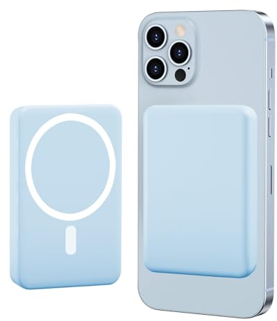 LUCKYDUO Dünn für Magsafe Powerbank,5000mAh Klein Power Bank,Magnetische Wireless Externe Handyakku,PD20W USB C Schnelles Laden Externe Akku, Mini Tragbares Ladegerät für iPhone 15/14/13/12 Serie