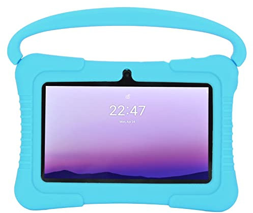 WINH Tableta para Niños, 1024x600 110-240V HD Tableta Cámara Dual 2GB 32GB Diseño 3D con Cubierta Protectora para 10 para el Aprendizaje (Enchufe Europeo)