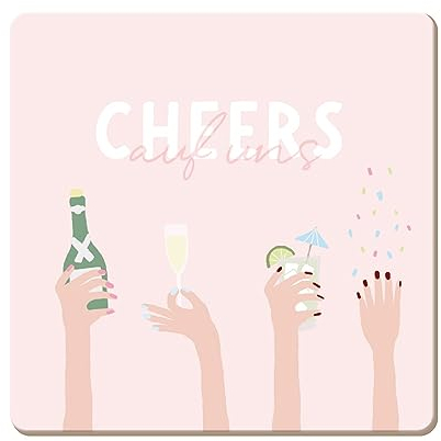 Grafik Werkstatt lustiger Untersetzer aus Kork | Cheers, Bunt