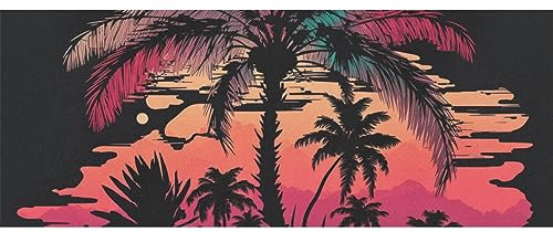 DNOVING 2 Rolls Illustration palm tree Birthday Wrapping Paper - 58 x 23 inch Gift Wrapping Paper for Kids Birthday & Friendsmas GWP-184631028