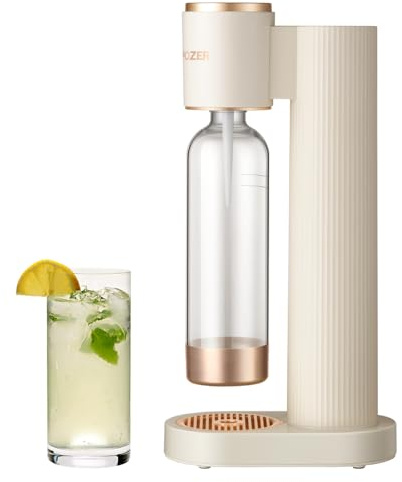 GreatWhip Soda Maker Coco White Sparkling Water Machine for Carbonating with 1L Carbonating Bottle, Compatible with Any Screw-in 60L CO2 Carbonator(NOT Included)