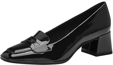 Tamaris Damen Pumps Blockabsatz bequem; Black, EU 40