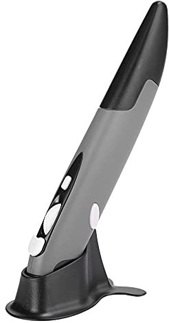 VGEBY Pen Type Mouse, Vertical Wireless 2.4G USB Computer Stylus Handwriting Pocket Pen Mouse with USB Receiver (Gray), VGEBYOXHR4Q618Z-13