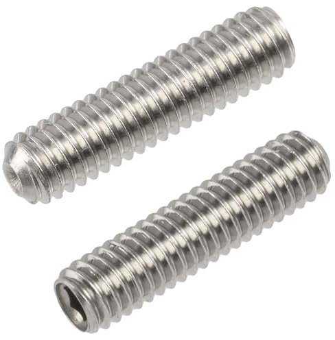 AERZETIX - C76020 - Lot de 10 Vis de blocage serrage sans tête M4X16 mm à bout concave cuvette 6 pans creux - en acier - couleur argent