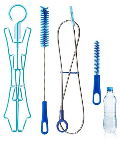 Kit de nettoyage de poche d'hydratation – Ensemble de nettoyage de la vessie d'eau 4 en 1 | Kit de nettoyage de réservoir d'eau | Outils de nettoyage de réservoir d'eau avec brosse longue flexible,