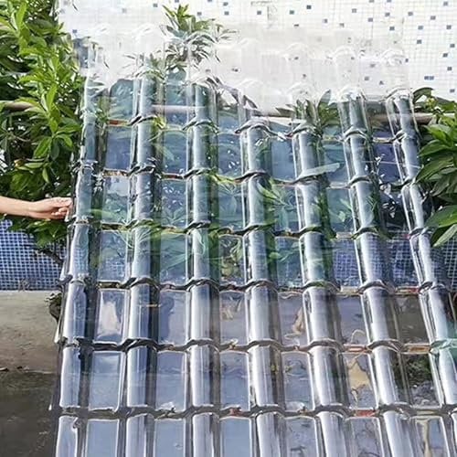 Clear Roof Panel For Pergola, Insulated Corrugated Roofing Panels for Gardening Farming Agriculture Canopy, Large 0.6 0.8 1 1.2 1.5 1.6 1.8 M Roofing Tiles, UV Protected(20 packs W-3.4ft/1.05m l-6.6ft