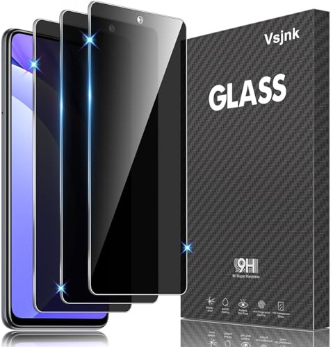 Vsjnk Privacidad Protector de Pantalla Compatible Con Xiaomi Mi 10T Lite 5G Screen Protector,3 Piezas Cristal Templado 9H Dureza Fácil de Limpiar Sin Burbujas