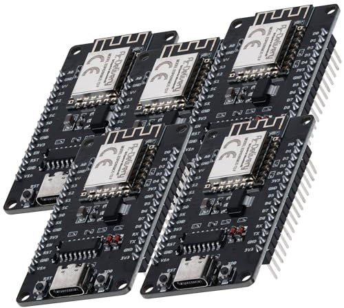 AZDelivery 5X NodeMCU Lolin V3 Module ESP8266 ESP-12F WiFi mit USB-C Anschluss WiFi Development Board mit CH340 kompatibel mit Arduino inklusive E-Book!