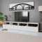 IKAYAA Mueble para TV de 190 cm, Mueble de TV, Armario Bajo, Muebles de Salón, Aparador TV Salón, Mueble TV Salon, Diseño Moderno, Elegante, Blanco Mate, 190 x 35 x 36 cm