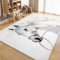 Generisch Wohnzimmer Teppich 140x200cm Tiere Weißes Pferd Malerei Waschbarer Teppich, Modern Anti-Rutsch Teppich, Weich Kurzflor Teppiche für Schlafzimmer Kinderzimmer Büro