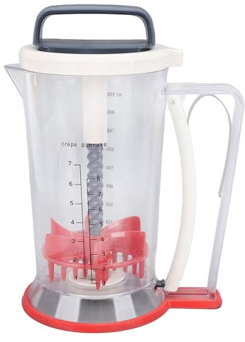 Präziser Teigportionierer, 900 ml Teigmischung Mixer und Spender, Manueller Pfannkuchen Teigspender, Cupcake Teig Mixer, Hand Backmixer Maschine für Cupcakes