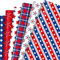 MORAINJAY 12 Bögen Geschenkpapier für den 4. Juli, USA Flagge Unabhängigkeitstag Geschenkpapier für Jungen, Patriotisches Rot, Weiß, Blau Geschenkpapier, Sterne und Streifen Party Dekoration68 x 50 cm