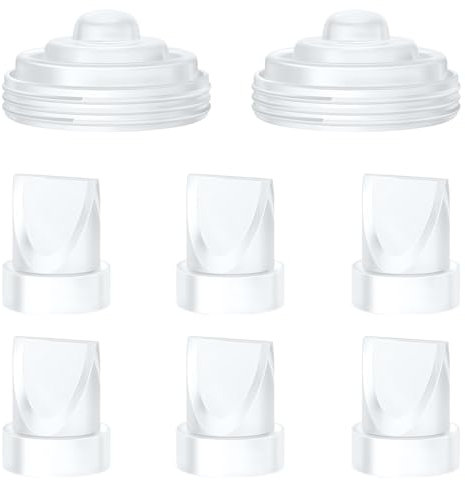 6 Pieces Duckbill Valves and 2 Pieces Silicone Membranes for Momcozy M5 Portable Breast Pump Replacement Parts Breastfeeding Accessories Spare Parts Breast Pump Accessories for M5 Breast Pump