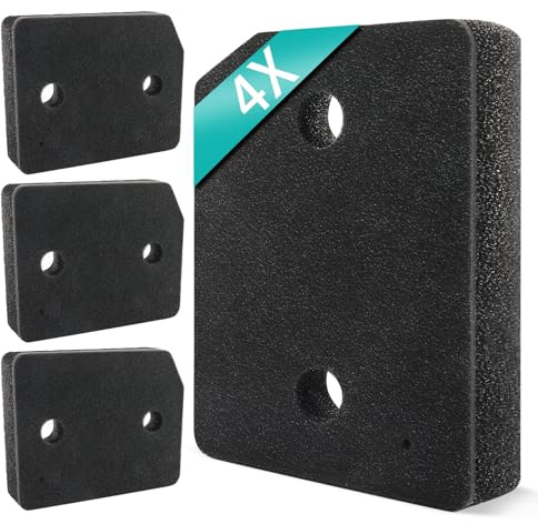 4x Filter kompatibel mit Miele T1 Trockner 9164761 Trockner Wärmepumpentrockner Fein Grob, Schwammfilter Schaumfilter Sponge Filtermatte Kondenstrockner Ersatzteile 207 x 158 x 30mm