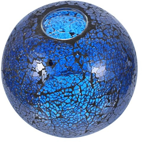 Tofficu Abat-jour En Verre De Style Rétro Pour Lampe De Table Et Applique Murale, Compatible Douille E27/e26, Abat-jour Petits Coloré Gemme Bleu, Accessoires D'éclairage Pour Maison Et Bureau