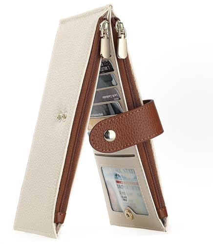 GOIACII Porte-Monnaie pour Femme avec Blocage RFID - Grand Portefeuille de Voyage à Deux Volets pour Cartes de crédit pour Femme