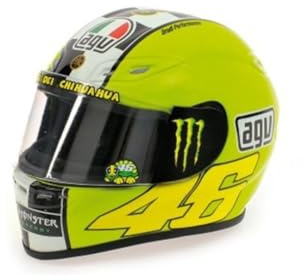 VR46 Valentino Rossi MotoGP_Winter Test 2009 1:5 Miniaturhelm Nachbildung