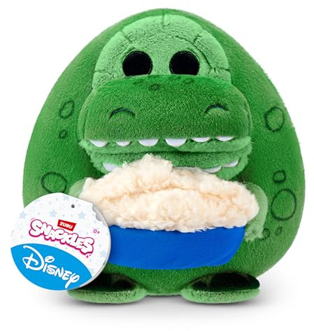 Snackles Disney Pixar Toy Story Rex & Popcorn 20 cm Plüschtier von ZURU – Dinosaurier Ultra-weiches sammelbares Kuscheltier mit Snack-Zubehör, Geschenk für Kinder & Disney-Fans